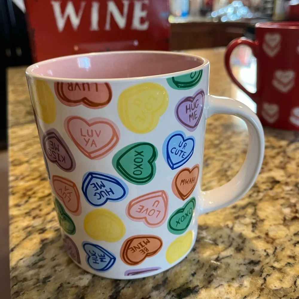 Fig & Fern Conversation Hearts Mug